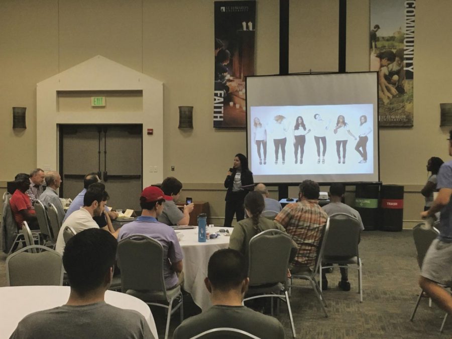 Students pitched their ideas to investors.