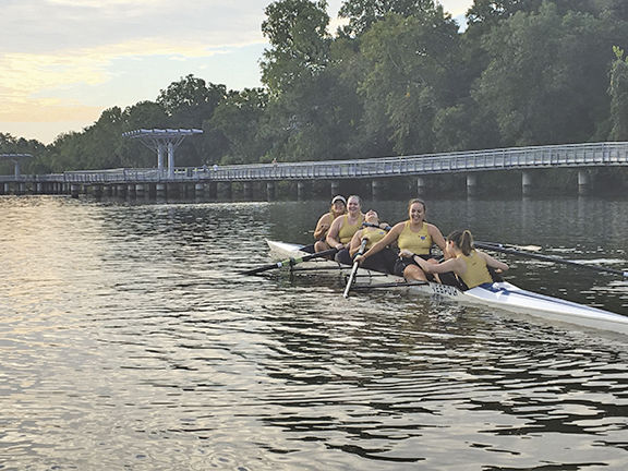 Rowing team at morning practice