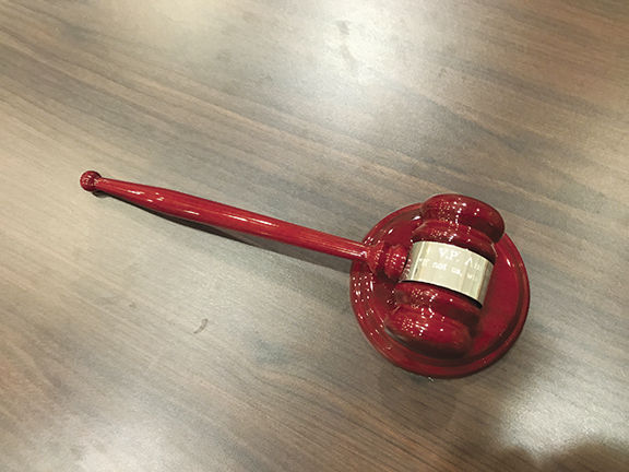 Gavel used by SGA