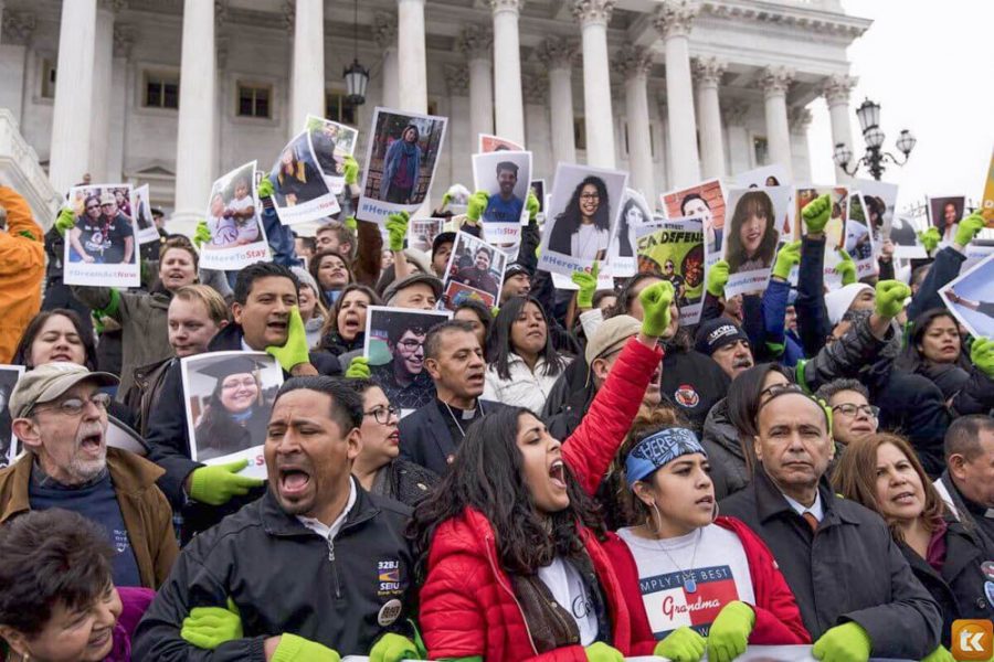 Protestors gather after Congress fails to reach decision on DACA.