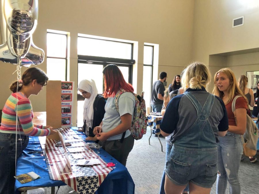 The Involvement Fair occurs twice a year to kick off a new semester. 