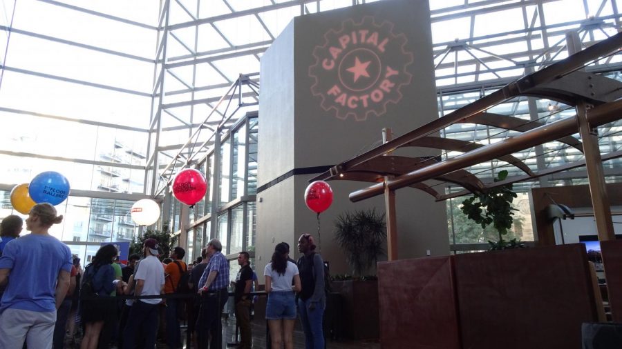 Students from Austin and surrounding areas gathered at Capital Factory to learn about startup initiatives. 