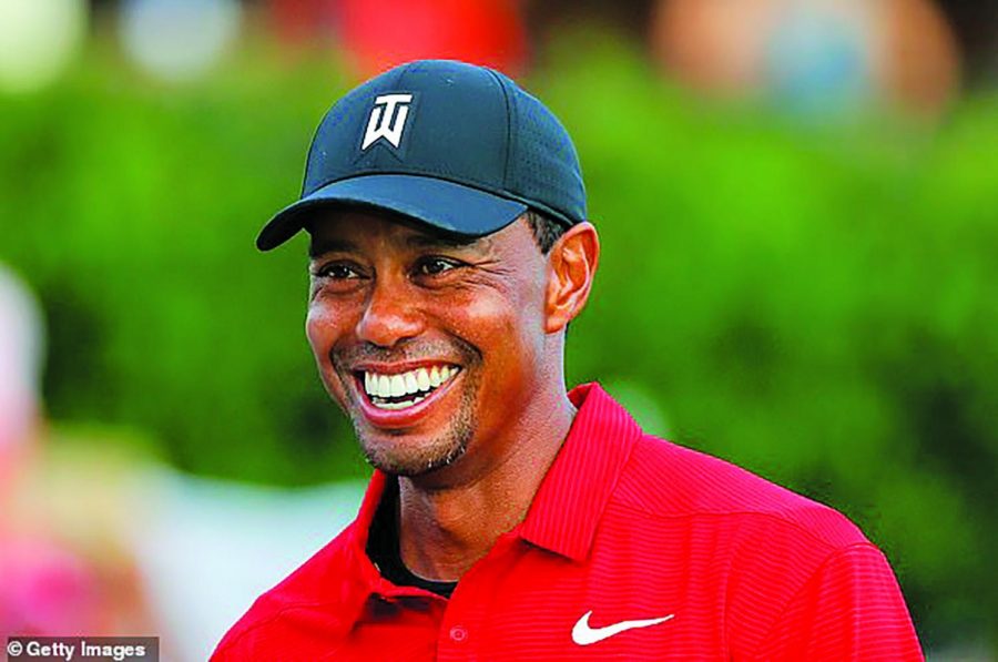 Tiger Woods smiles after his victorious run at the Tour Champion 2018.