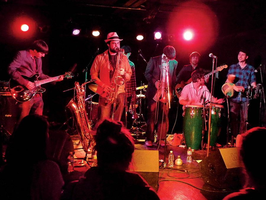 Ikebe+Shakedown+is+comprised+of+seven+musicians+that+run+their+band+democratically.