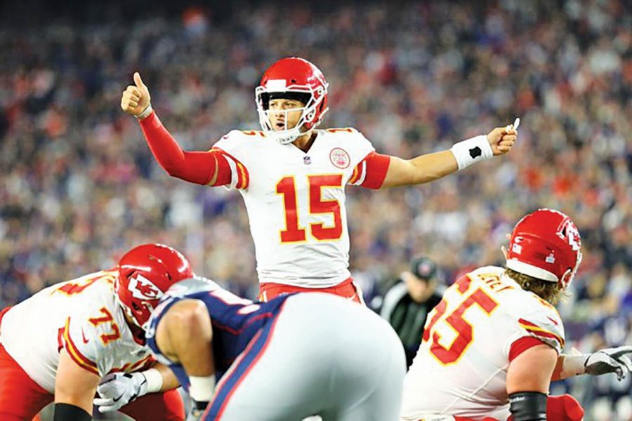 Second-year+quarterback+Patrick+Mahomes+is+a+front-runner+for+MVP.