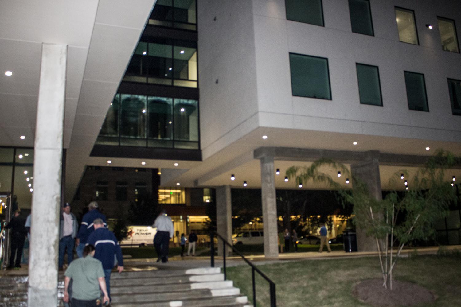Following the evacuation of students, outside contractors began work on assessing and fixing the damages.