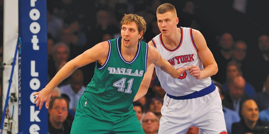 Mavericks+legend+Dirk+Nowitzki+will+serve+as+a+mentor+for+newly+acquired+Kristaps+Porzingis.