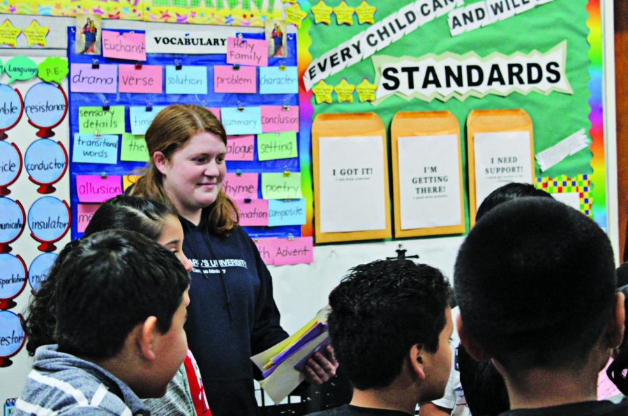 The group of SBE volunteers that went to Los Angeles, including sophomore Izzy Plant (above), aided elementary school teachers. The participants were encouraged to immerse themselves completely in their assigned locations.