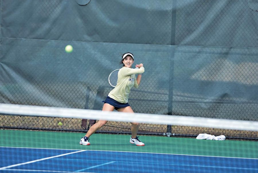 Senior Pao Carpio has helped the team get to an 8-1 start with her consistent play. The team hopes to build upon the strong start and make a statement in the conference.