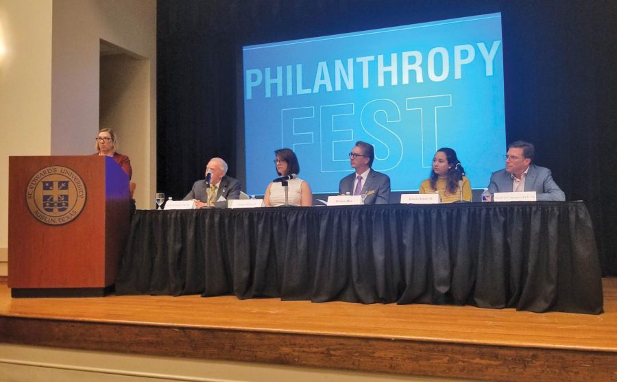 Desert with Donors consisted of a panel of donors and students. THe event was intended to inform students about various forms of philanthropy, including community service. 