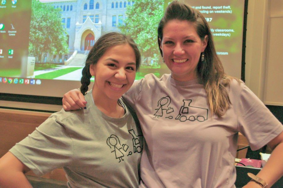 Garcia (left), an acting major, poses with Westbrook. Garcia expressed her gratitude for being able to be a part of this playing getting to work along side Westbrook. 