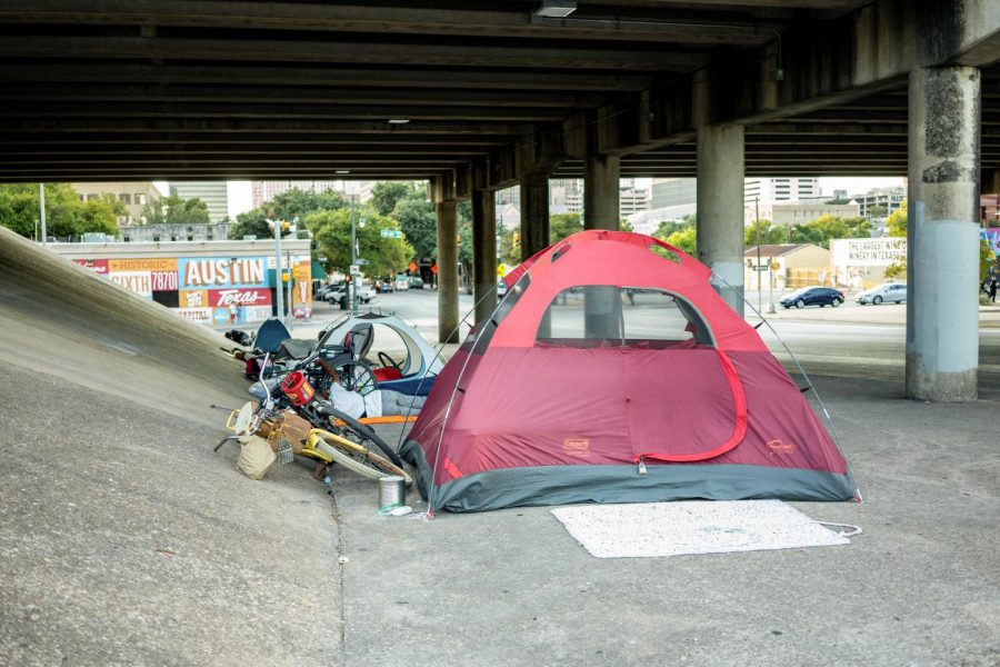 Many tents where Austin’s homeless population resides are located in various underpasses near downtown.