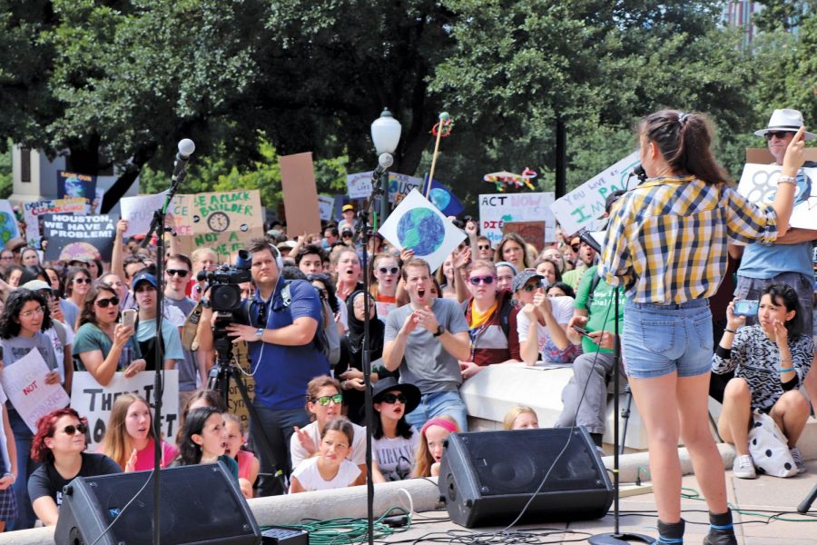 Climate activist Emma Galbraith was one of the students attending the strike. “My name is Emma and I am on strike today because I love life, I love walking on this planet, I love breathing clean air, I love drinking clean water, she says.