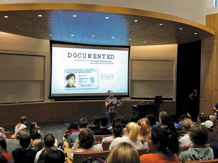 Freshman students were  invited to a viewing of Jose Antonio Vargas’ documentary which is  also based on his book. The film deals with his struggles of immigration, which was the common theme chosen for this year’s freshman class.