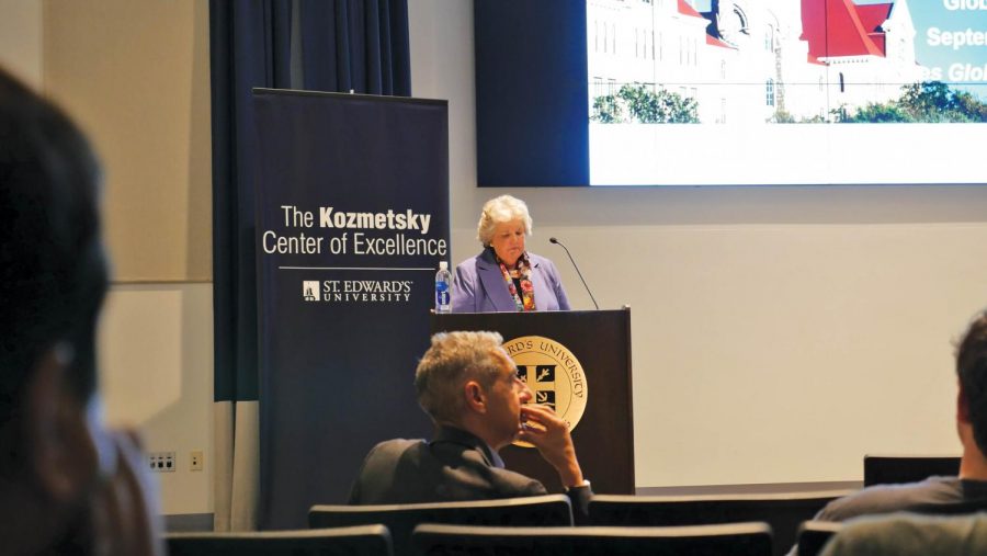 The Kozmetsky Center regularly facilitates discussion between students, faculty, and experts through their events.
