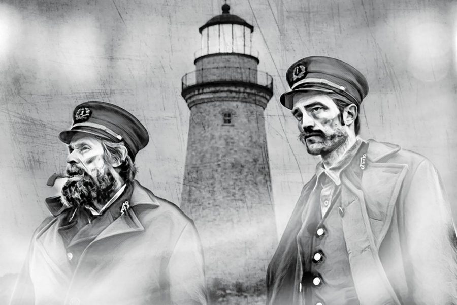 Willem Dafoe (left) and Robert Pattinson (right) star in 'The Lighthouse,' a psychological thriller. The film was released on Oct. 18. 