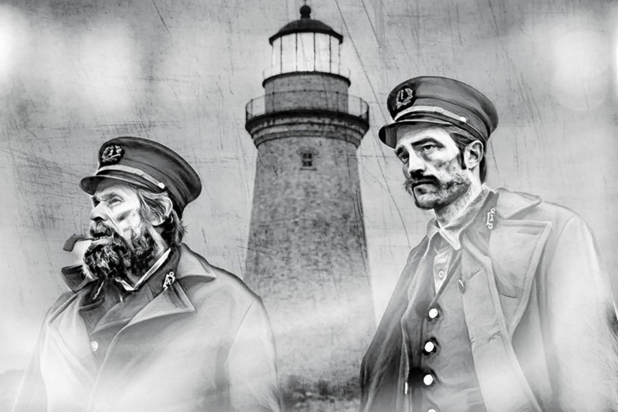 Willem Dafoe (left) and Robert Pattinson (right) star in The Lighthouse, a psychological thriller. The film was released on Oct. 18. 