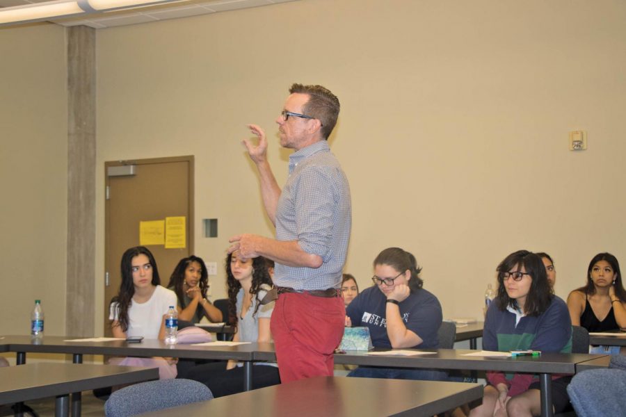 Sloan has taught the Social Justice LLC at St. Edwards for five years. He is also the author of the book “Holding Schools Accountable: A Handbook for Educators and Parents.”