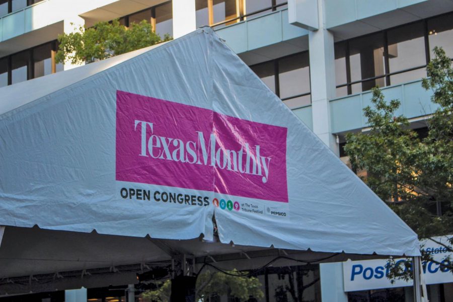 Among the tents at Open Congress were Texas Monthly, TEXAS 2036, POLITICO and the University of Texas.