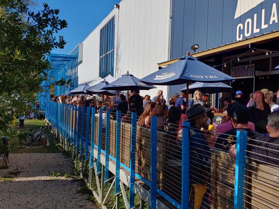 Austinites lined up around the building to get a taste of the new Sangria flavor from Austin Eastciders. Pick a six pack up at a store near you. 