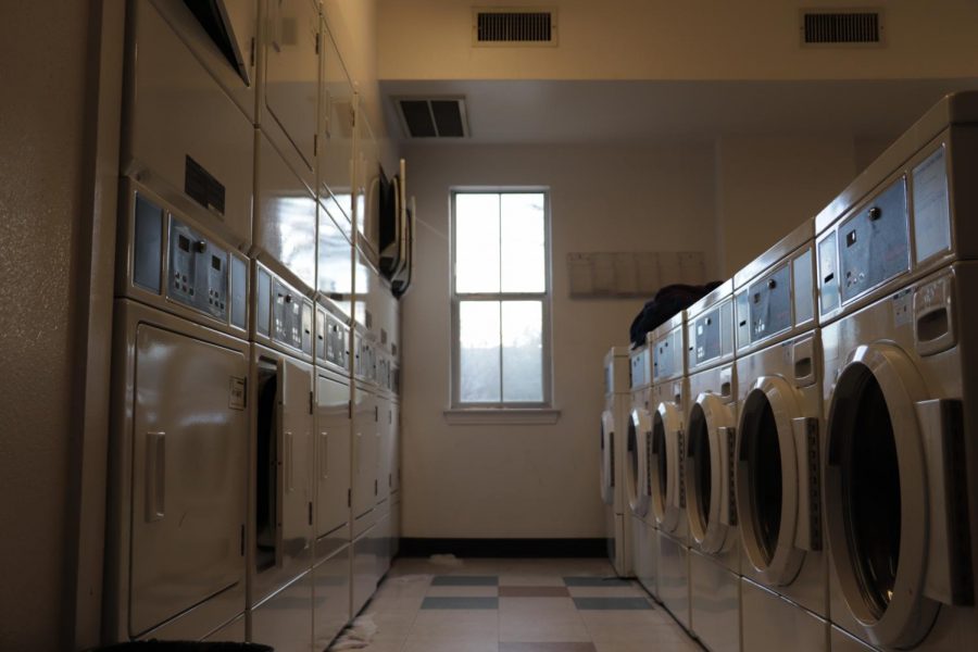 The on-campus apartments have two separate laundry rooms on either end of the apartments. This the Community Building 1 laundry room, where Davidson entered through a window and stole clothes, primarily womens underwear.