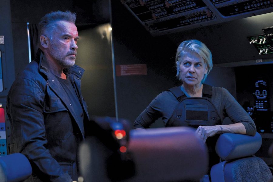 Arnold Schwarzenegger (left) and Linda Hamilton are back together for Terminator: Dark Fate. The movie has earned a 71% on Rotten Tomatoes. 