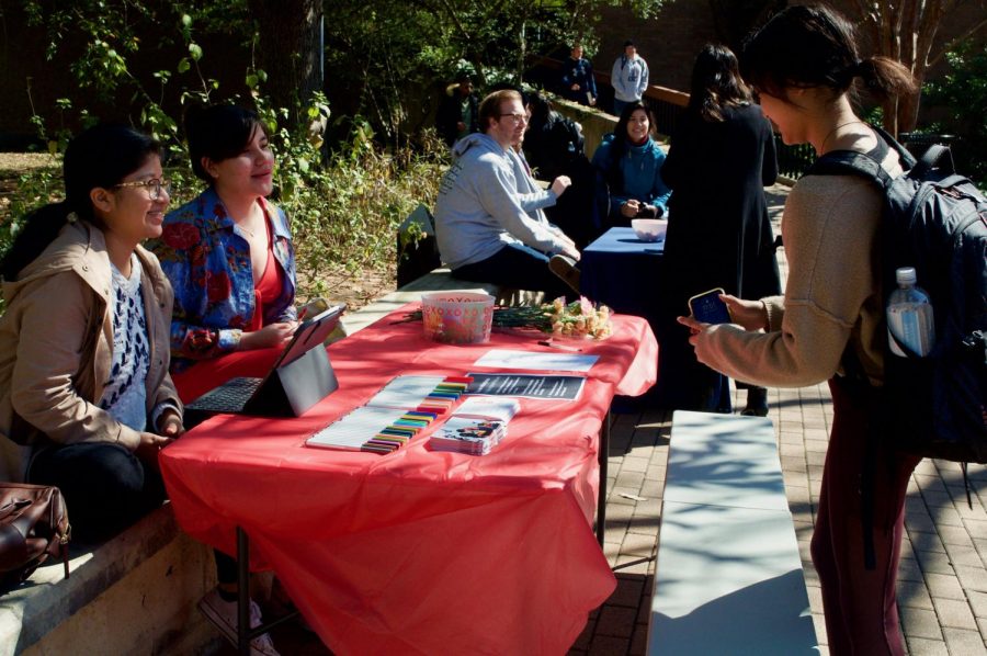 Monarchs+on+the+Hilltop+is+an+organization+that+was+created+in+2016+to+support+undocumented+students+at+St.+Edward%E2%80%99s.+Monarchs+hosted+their+tabling+event+outside+of+Moody+Hall+on+Valentine%E2%80%99s+Day.