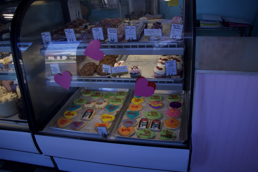 Full case of desserts: In addition to cupcakes, the bakery offers cookies and cakes, as well as vegan and gluten-free options. 