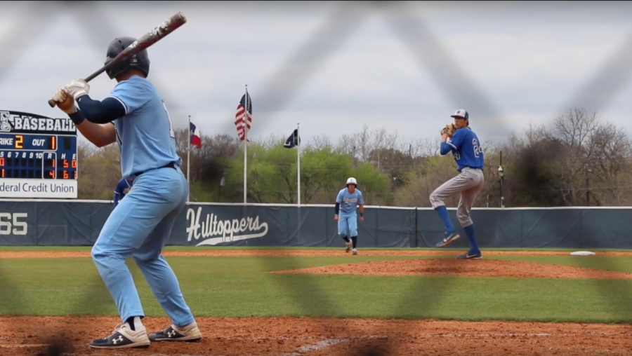 Red-shirt senior Dylan Mackin during an at-bat against St. Mary's. The outfielder is currently batting .212.