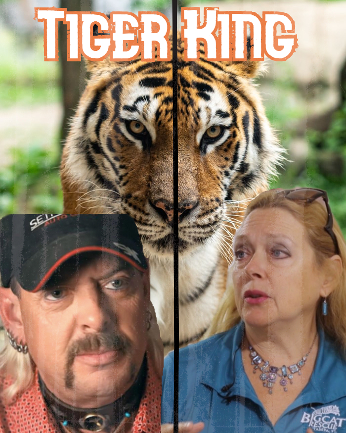 Joe Exotic (left) and Carole Baskin are two of the many big cat owners that the series focuses on. Tiger King was released on Netflix on March 20.