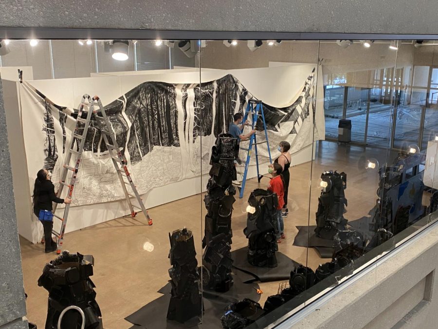 ‘A Dark Wood Grew Inside of Me’ will be on display until Dec. 3 and is the first collaboration between Hammond and West. Hammonds is a professor of art, while West is an associate professor of creative writing.