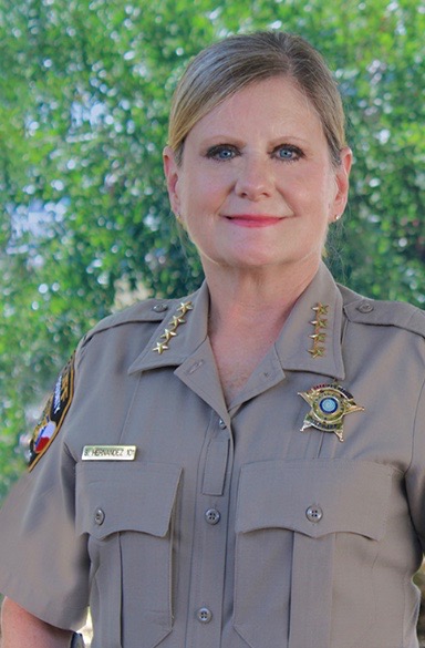 Sheriff Sally Hernandez studied criminal justice at St. Edward’s Univeristy. She is currently campaigning for her reelection as Travis County Sheriff. 