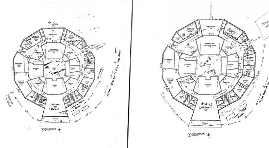 There were many new and interesting aspects of the performance the actors had to experience, besides just regular COVID-19 guidelines. There were strict rules they had to follow while backstage and in dressing rooms. There were maps indicating which directions they were allowed to walk and special dressing room assignments for each cast.