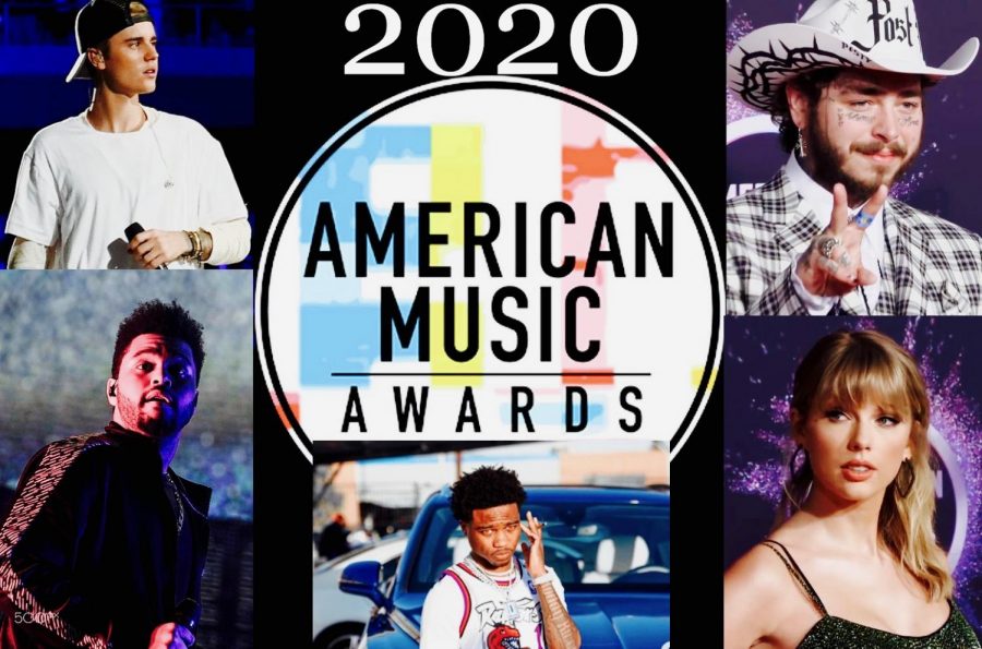 The+nominees+for+artist+of+the+year+are+Justin+Bieber+%28top+left%29%2C+Post+Malone+%28top+right%29%2C+Taylor+Swift%2C+Roddy+Rich+and+The+Weeknd.+The+awards+will+broadcasted+on+Nov.+22.