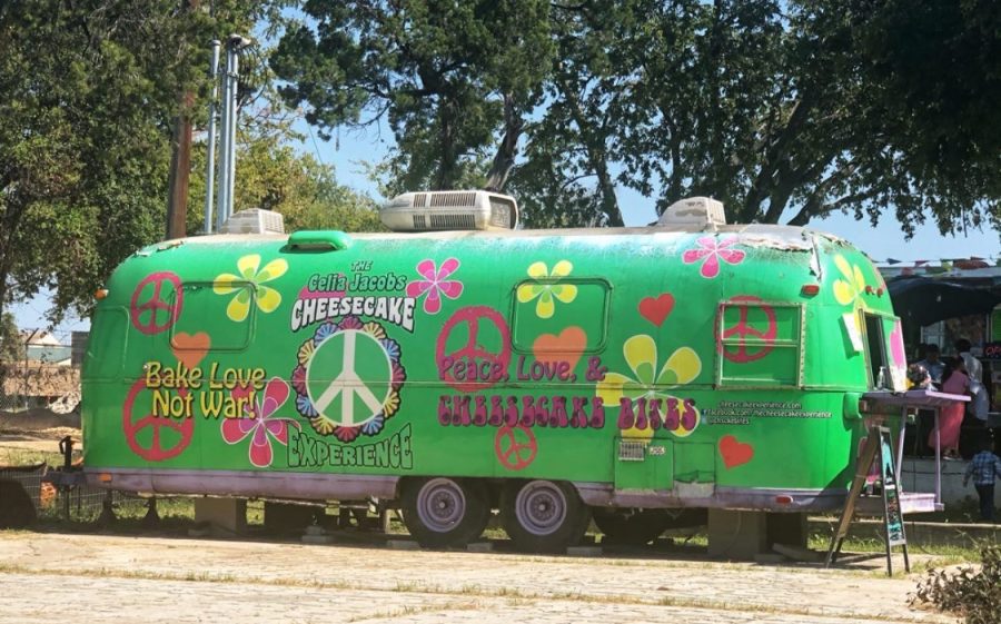 Located off South Congress Avenue, The Celia Jacobs Cheesecake Experience offers cheesecake bites in over 50 flavors from a colorful 60s-themed trailer.