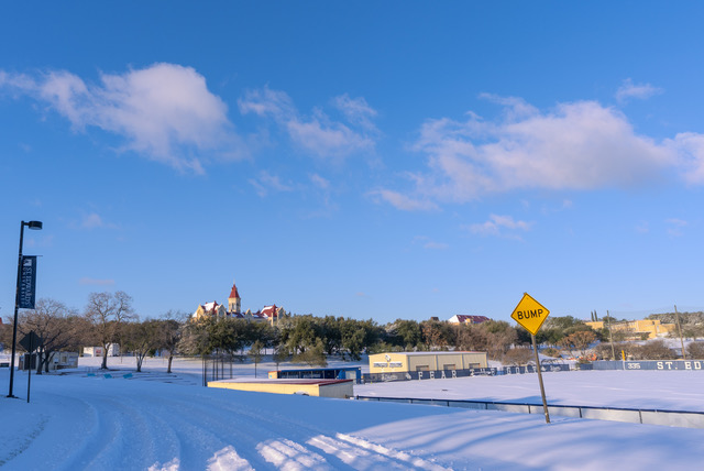 St. Edward's University picture from East Hall after the historic winter storm.
