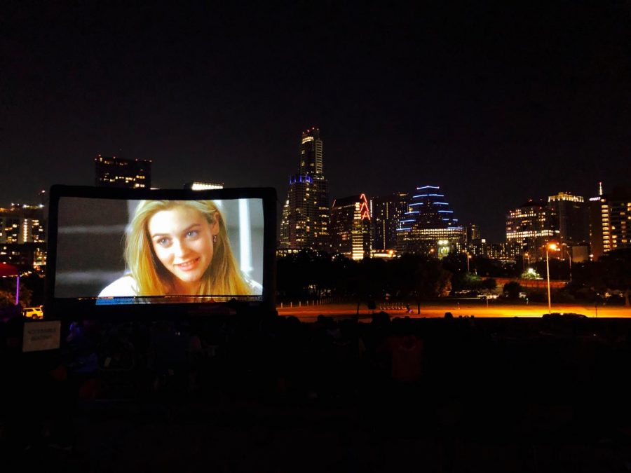 Sound and Cinema” is a series of live music accompanied by the showing of a film at the Long Center Lawn. Last Friday, local band Darkbird performed before a showing of  “Clueless.”