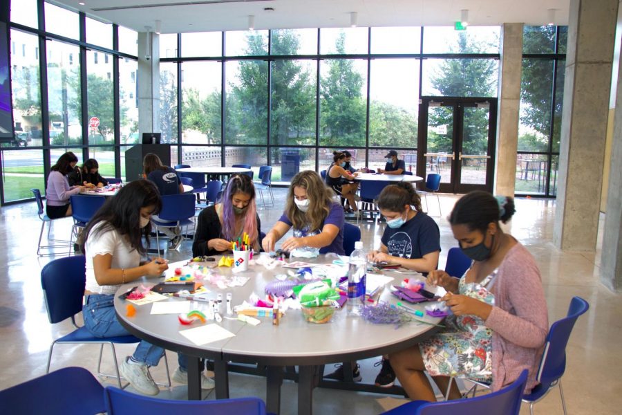 St. Edward’s students focus intently on creating their origami. Origami is a Japanese word that is used to refer to the art of paper folding. It’s an inclusive term for all forms of folding practices.