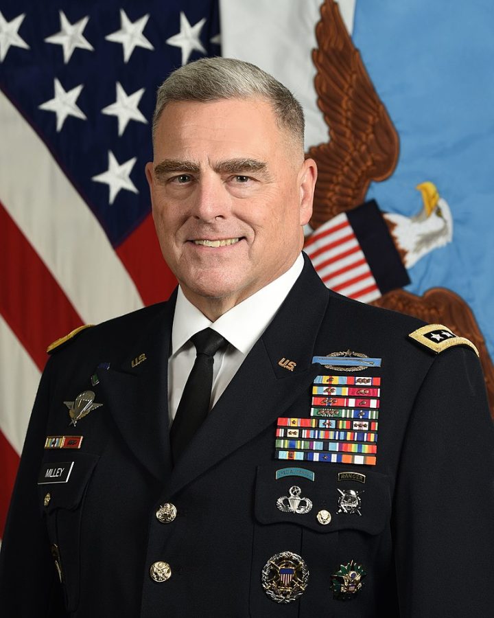 U.S. Army Gen. Mark A. Milley, 20th Chairman, Joint Chiefs of Staff, poses for a command portrait in the Army portrait studio at the Pentagon in Arlington, Va., Sept. 26, 2019.