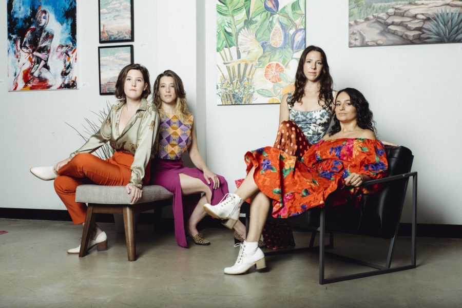 Based in Austin, Ley Line is a multilingual band inspired by folk and blues. The band consists of Emilie Basez, Madeleine Froncek, Kate Robberson and Lydia Froncek. 