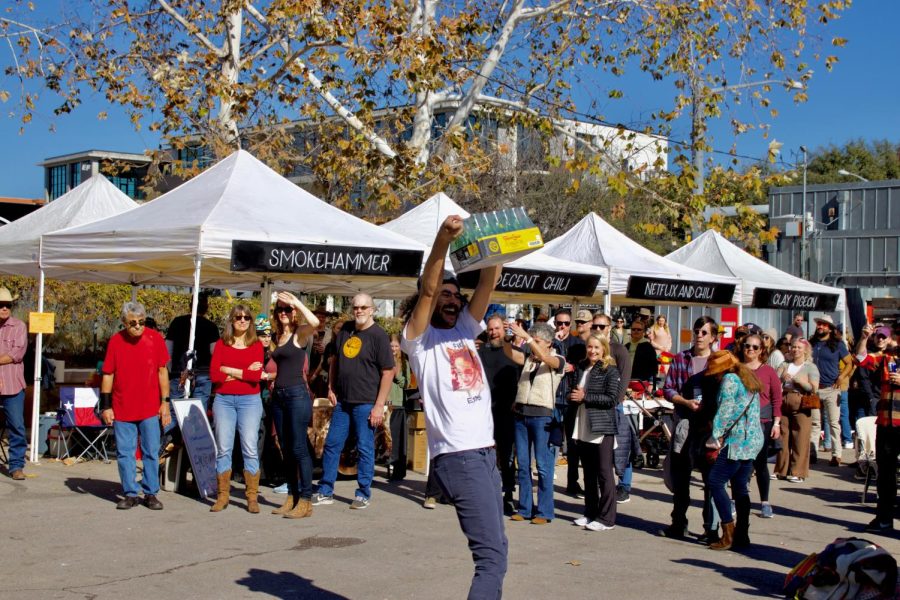 Lots of people showed up to attend the 15th annual Jo’s Chili Cook-Off. There were several flavors to choose from. 