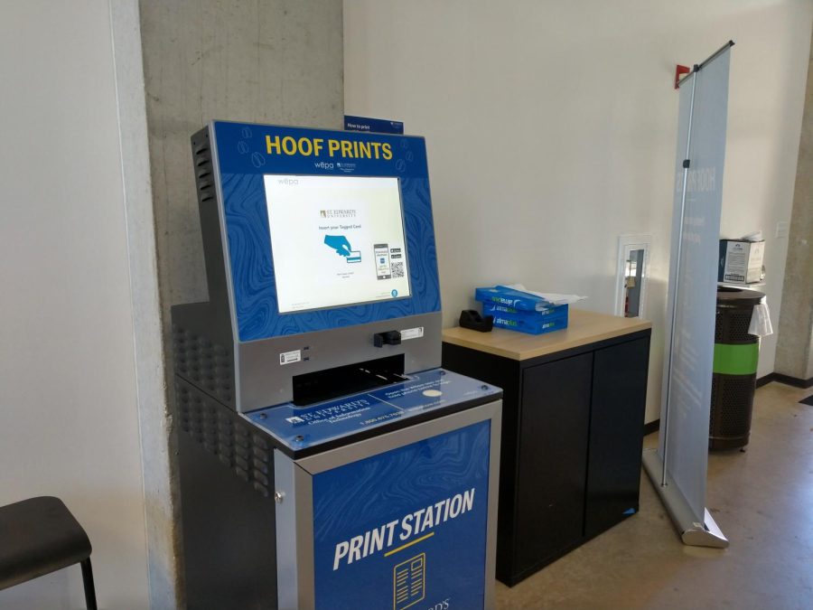 One+of+the+new+Hoof+Print+stations+located+in+Johnson+Hall.+There+will+be+several+other+stations+located+throughout+campus+students+can+easily+access.