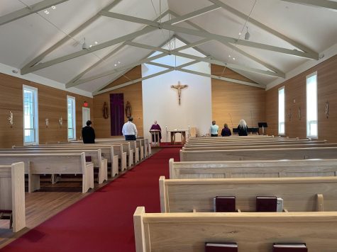 Members of the St. Edward's community worship during mass. Religious organizations on campus aim to be inclusive.