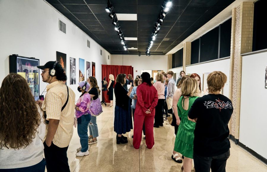 Not long after the doors opened, the exhibition space was crowded with people embarking on the visual experience that was “Eye to Eye.” The room hummed with conversation and there was a successful turnout for the opening night.