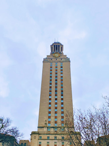 The main building for The University of Texas is its most known landmark. This tower is reported to be 307 feet tall and contains 27 floors, according to UT’s main website.