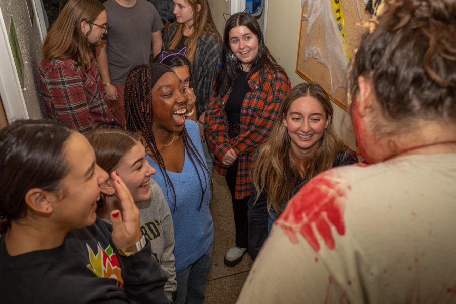 Those walking through the haunted house encountered many scares and many laughs. 
