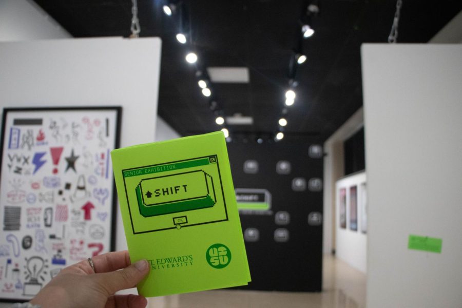 Please make sure to visit the senior graphic design students' exhibition show, “Shift,” which will be in the gallery in the Fine Arts building until March 8.