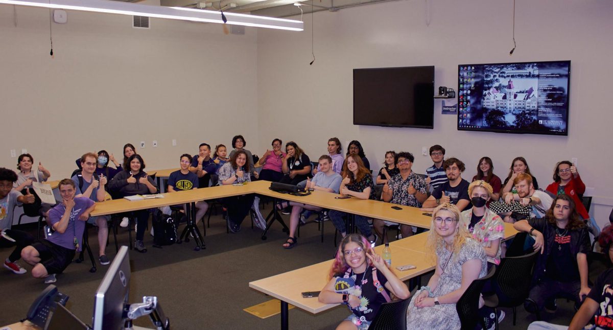 Enthused prospects watch Schatzman’s enthralling presentation at the recent meeting.
