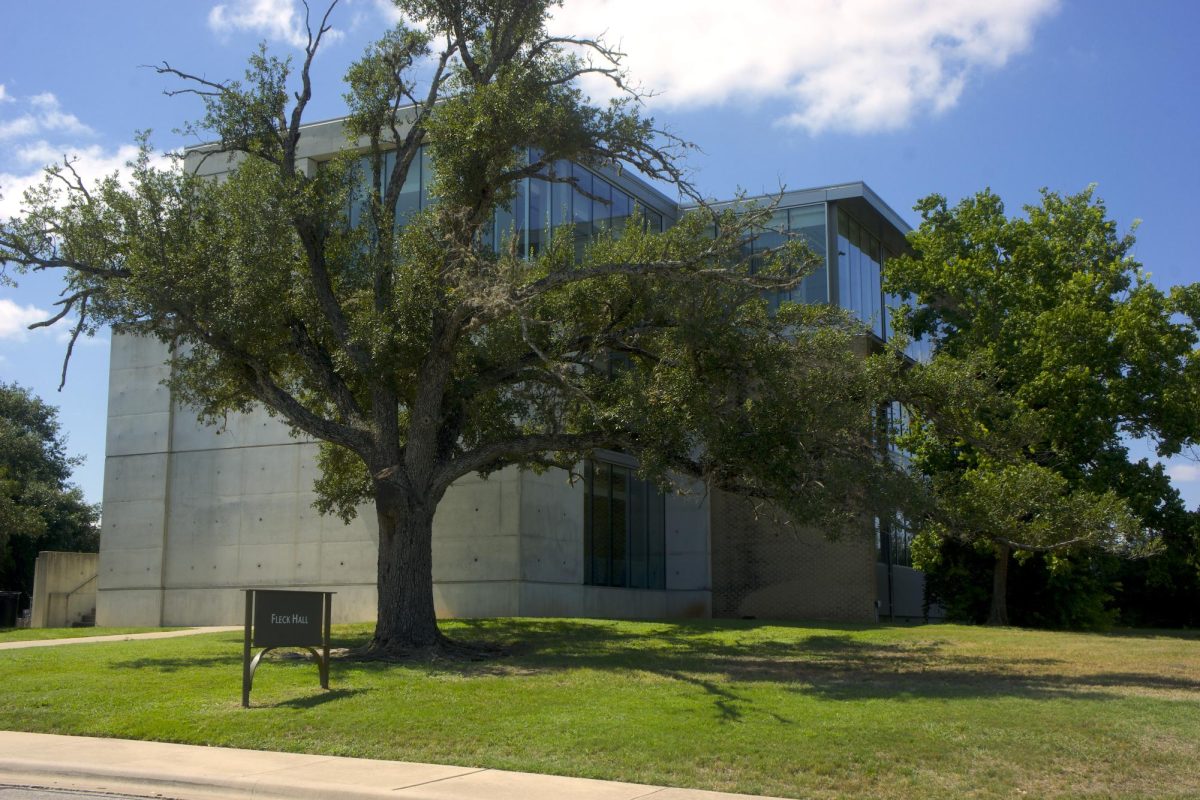 Fleck Hall stands at the outer edge of campus closest to South Congress Avenue. It offers a multitude of classroom and meeting spaces for students, faculty and staff to take full advantage of. Once construction concludes, it will house a portion of the universitys new nursing program. 