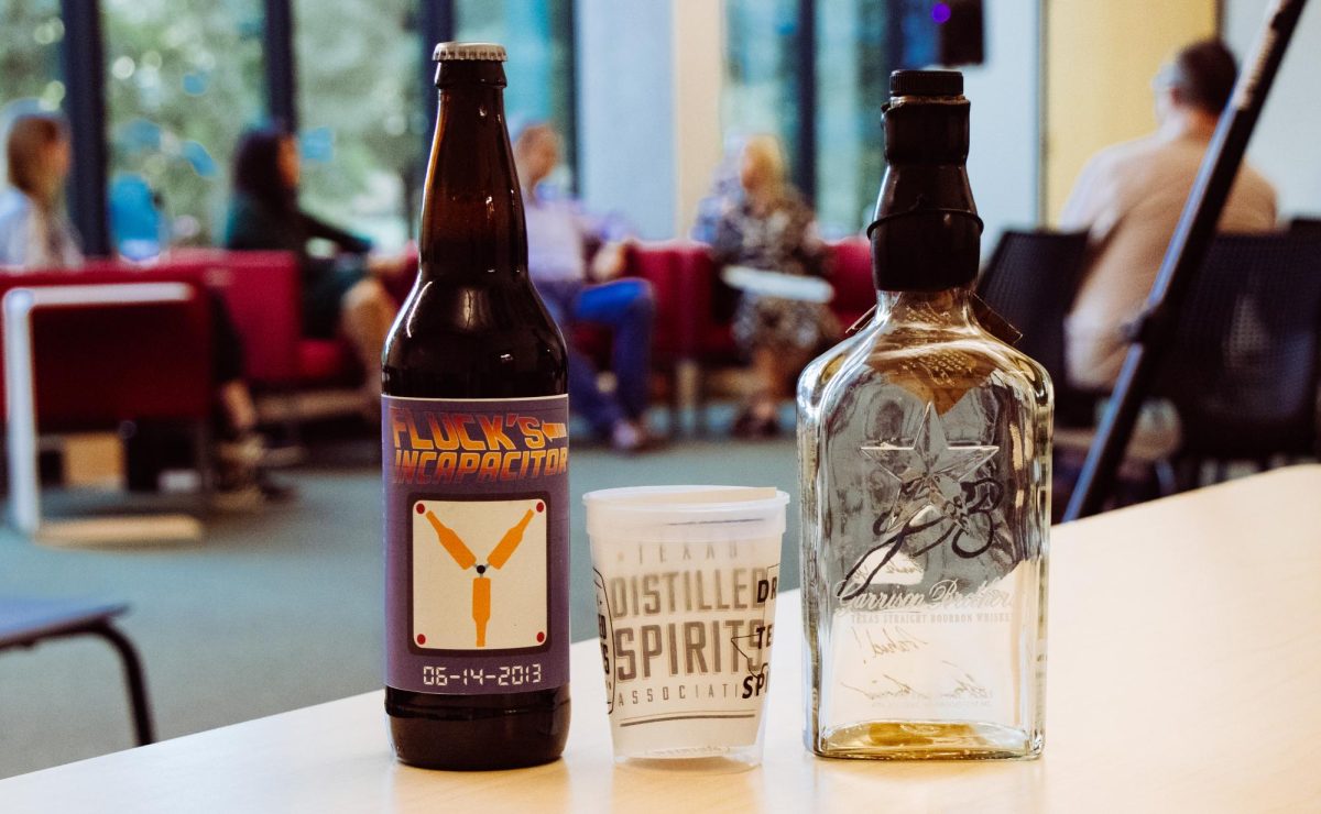 Some more examples of Texas spirits; on the right is the Garrison Brothers “Texas Straight Bourbon Whiskey and on the left is Freetail Brewing Company’s “Fluck’s Incapacitor,” an American amber ale.
